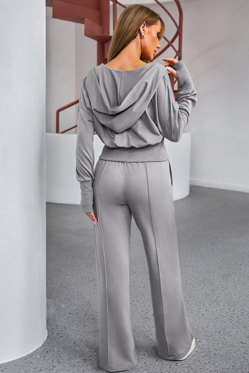 'Alina' Hoodie and Drawstring Pants Activewear Set - Celes Fashion